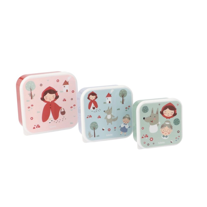 3 Cajas Almuerzo Little Red  Tutete