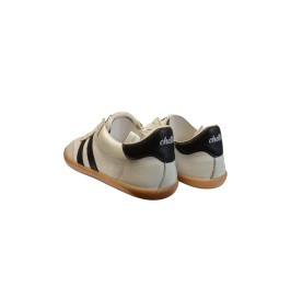 Zapatilla Barefoot de Piel Blanco con Cremallera Chetto