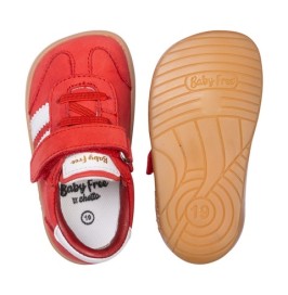 Zapatilla Deportiva Bebé Barefoot de Piel Rojo Chetto