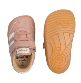 Zapatilla Deportiva Bebé Barefoot de Piel Rosa Chetto
