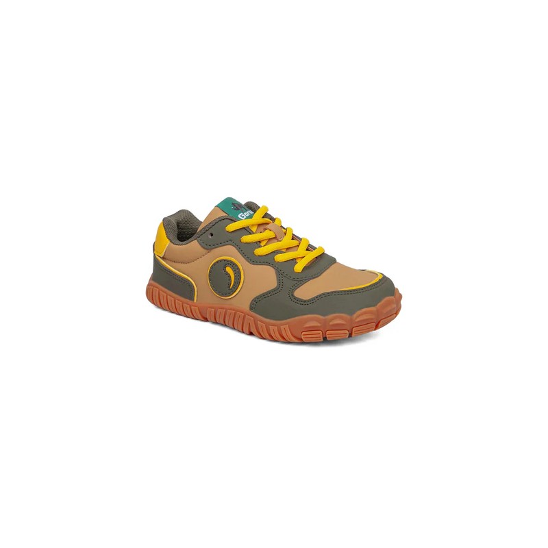 Deportivas Impermeables Micro Nobuck Kaki-Amarillo de Gorila