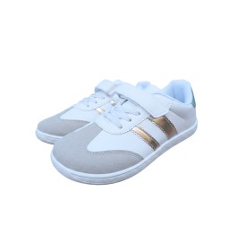 Zapatillas Deportivas barefoot blanco dorado