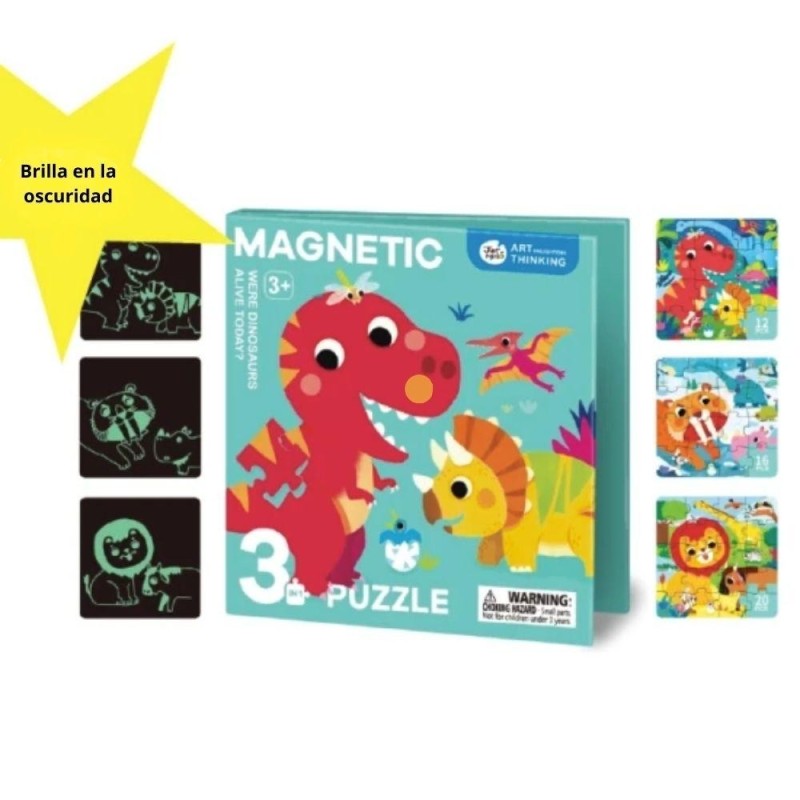 Puzzle magnético 3 en 1 - DINOS Jarmelo Puzzle magnético 3 en 1 - DINOS Jarmelo