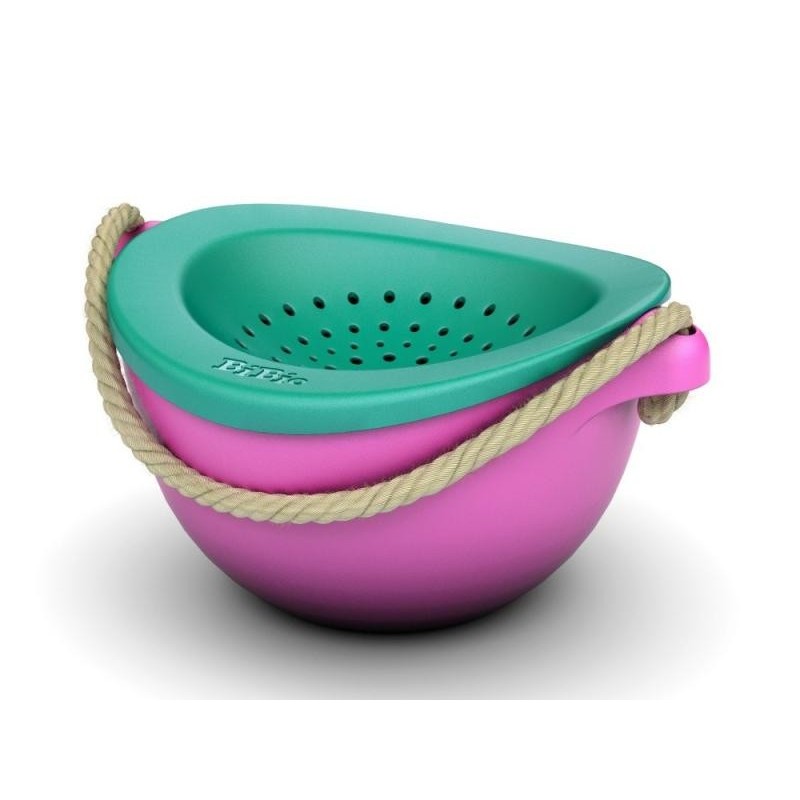 Cubo Sensorial Rosa con Colador BiBi Toys Cubo Sensorial Rosa con Colador BiBi Toys