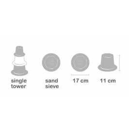 Set 3 cubos playa niños BiBi Toys | Cubos apilables TaBi