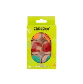 Sellos de madera granja niños | Set sensorial 6 piezas