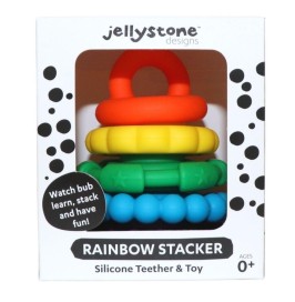 Stacker Teether Rainbow | Mordedor apilable bebé silicona