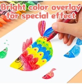 Crayones lavables 24 colores | Cubo infantil