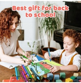 Crayones lavables 24 colores | Cubo infantil
