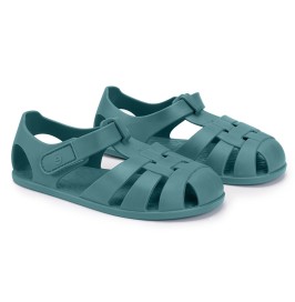 Calzado barefoot niños VERDE PVC | Flexible, sin drop y puntera amplia