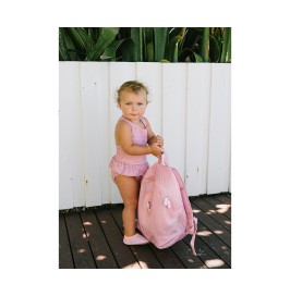 Mochila infantil playa y piscina Whale Pink| Ligera y waterproof