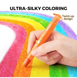Crayones lavables con purpurina 24 ud | Colores glitter