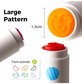 Rotuladores lavables con sello animal | Set infantil