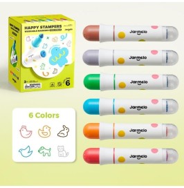 Rotuladores lavables con sello animal | Set infantil