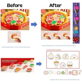 Set pintura espuma 3D Pizza Jarmelo | Manualidades