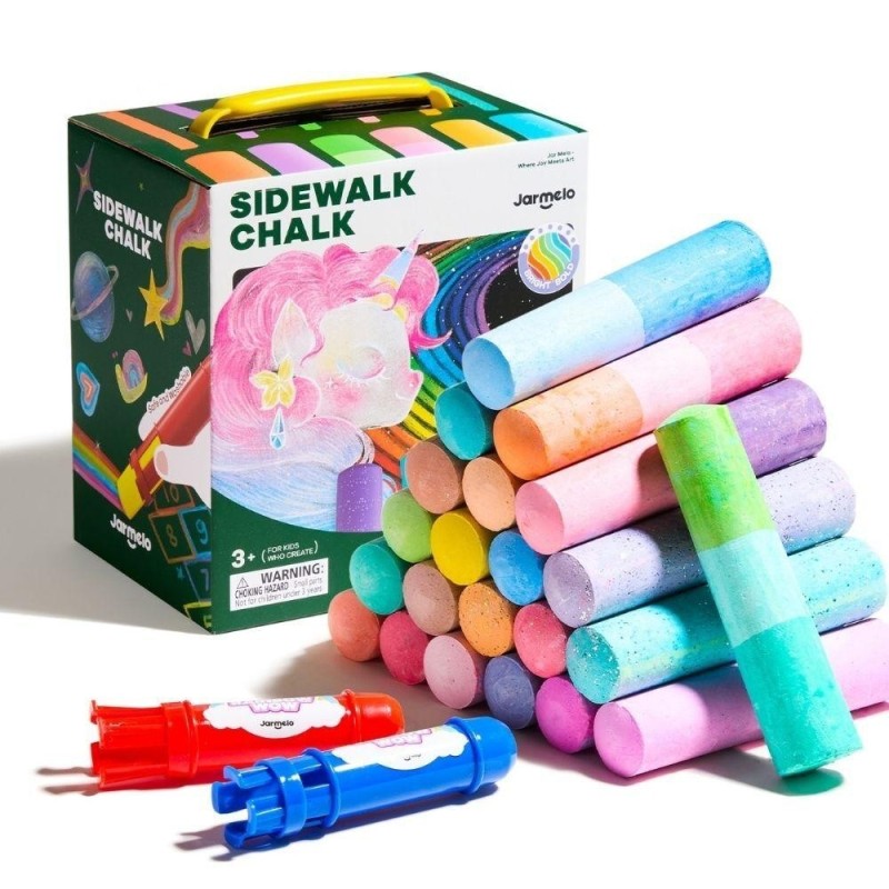 Tizas lavables - RAINBOW (24 ud. + 2 soportes) Jarmelo