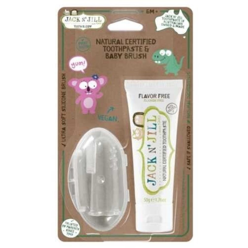 PACK PASTA DE DIENTES SIN SABOR + CEPILLO DEDO PACK PASTA DE DIENTES SIN SABOR + CEPILLO DEDO