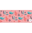 Gafas de Buceo Babymask Rosas con Turbante de Ballenas Fun Water