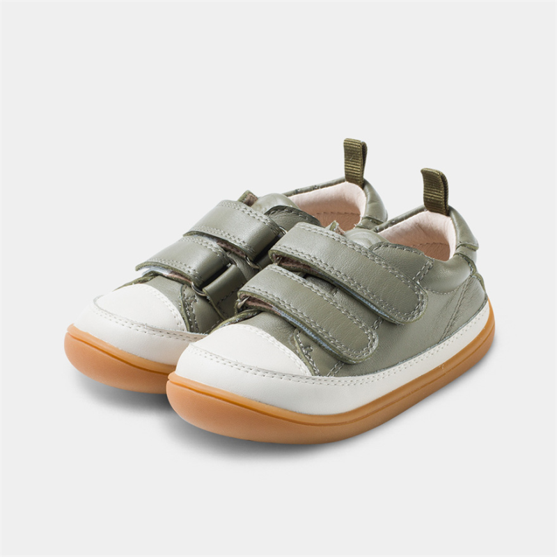 Zapatillas Respetuosas Bebé Deportivas Respetuosas Bobo kaki Piel Littlebluelamb