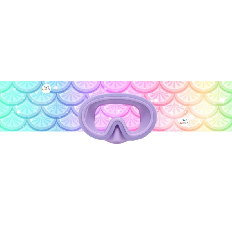 Gafas de Buceo Juniormask Rosa con Turbante de Sirena Fun Water