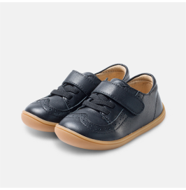 Zapatos Arreglados Respetuoso Brogue Negro de Piel Littlebluelamb