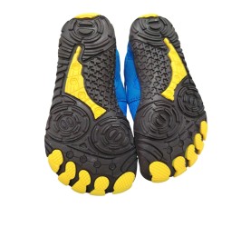 Zapatillas Escarpín Antideslizantes Barefoot Azul-Amarillo