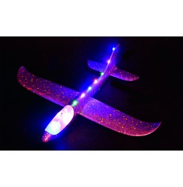 Avión Planeador con Luces LED | Gran Tamaño y Largo Alcance