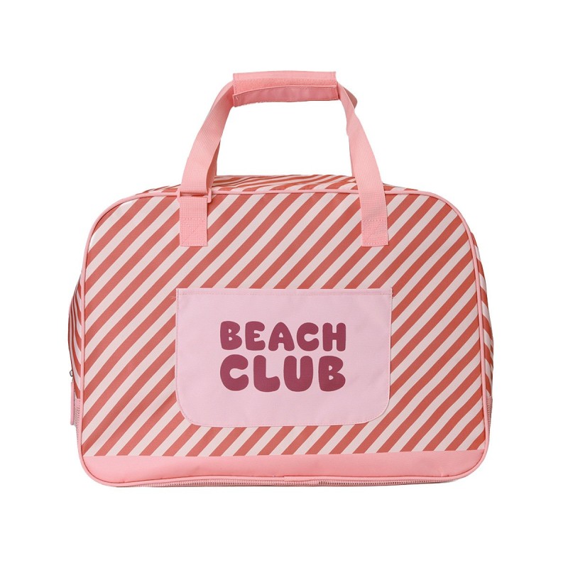 Bolso de Playa con Rejilla Stripes Bloom & Blush Bolso de Playa con Rejilla Stripes Bloom & Blush
