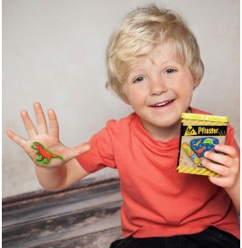 Tiritas Dino para Niños | Caja Metálica con 20 Tiritas