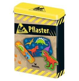 Tiritas Dino para Niños | Caja Metálica con 20 Tiritas