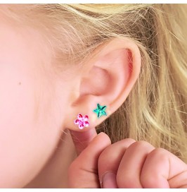 Pendientes adhesivos brillantes Moses