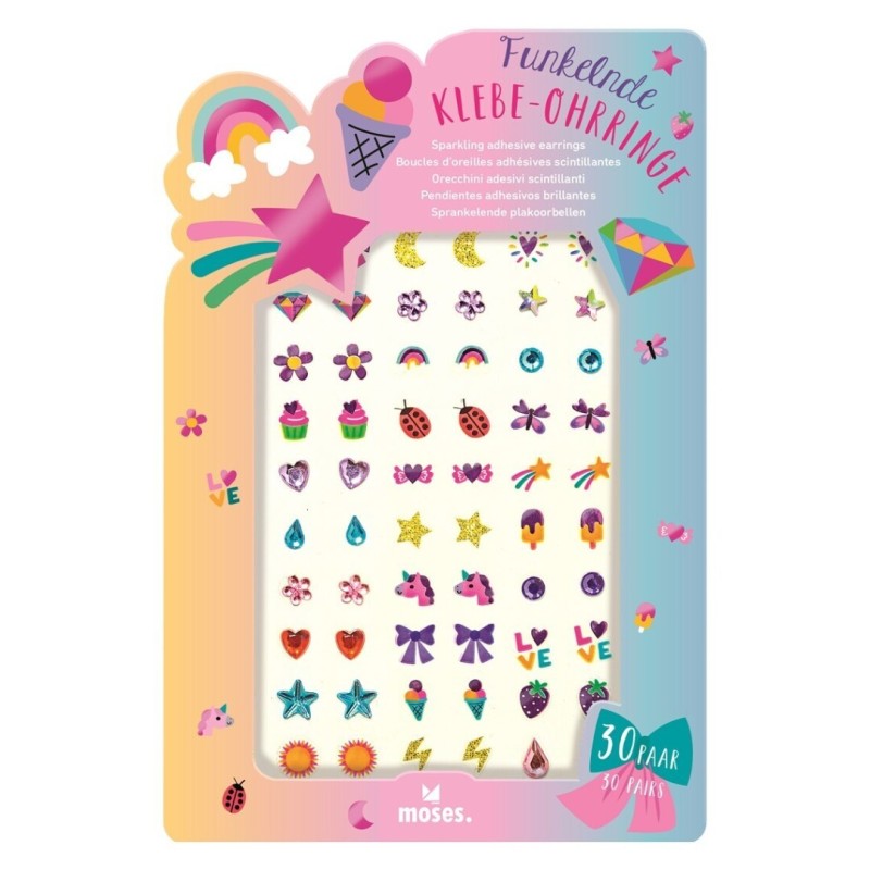 Pendientes adhesivos brillantes Moses Pendientes adhesivos brillantes Moses