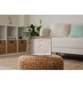 Caja de Bebé Cuadrada Jolis Cœurs | Huellas de Manos y Pies