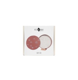 Caja de Huella de Bebé Redonda Rainbow Terracotta | Huellas de Bebé