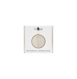 Medallón de Huella de Madera | Recuerdo de Huellas de Bebé
