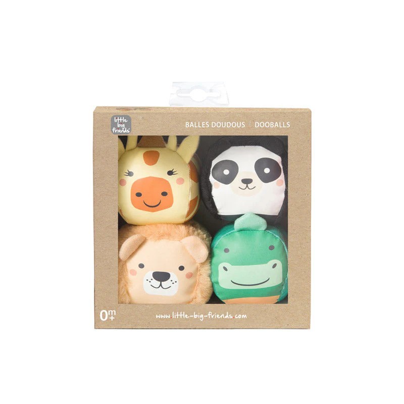 Dooballs Jungla – Set de 4 Pelotas Sensoriales para Bebés - Little Big Friends Dooballs Jungla – Set de 4 Pelotas Sensoriales para Bebés - Little Big Friends