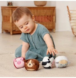 Dooballs Granja | Set de 4 Pelotas Sensoriales para Bebés