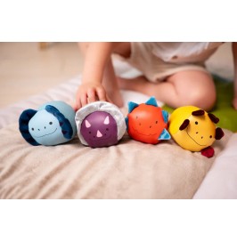 Dooballs Amigos Dinos | Set de 4 Pelotas Sensoriales para Bebés