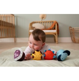 Dooballs Amigos Dinos | Set de 4 Pelotas Sensoriales para Bebés
