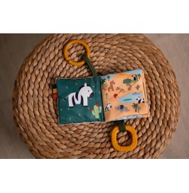 Libro Sensorial de Tela Jungla para Bebés | Libro de Actividades
