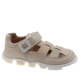 Zapatillas Abiertas Barefoot con Luces Beppi Beige / Rosa
