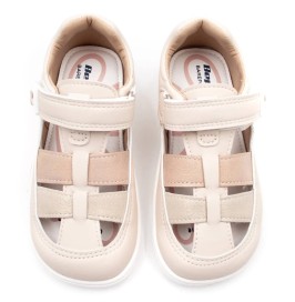 Zapatillas Abiertas Barefoot con Luces LED Beige / Rosa Beppi