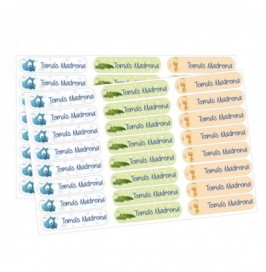 Etiqueta Textil Personalizable Modelo Zoo | 48 Uds.