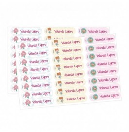 Etiqueta Textil Personalizable Modelo Princesas | 48 Uds.