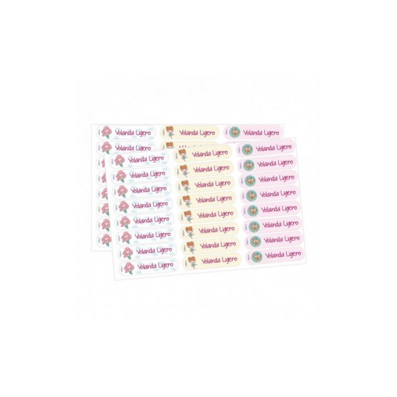 Etiqueta Textil Personalizable Modelo Princesas