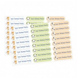 Etiqueta Textil Personalizable Modelo Animales| 48 Uds.