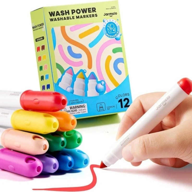 Rotuladores Extra Lavables Wash Power 12 ud. Jarmelo