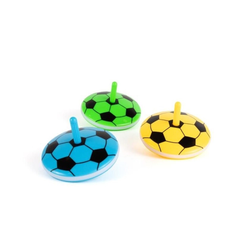 Peonza luminosa de fútbol con luces para niños