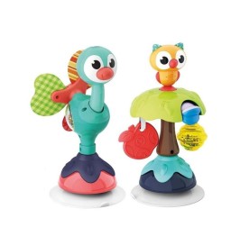 Sonajero con Ventosa HOLA | Búho y Pavo para Bebés