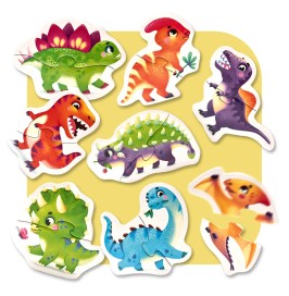 Puzzles 8 en 1 Dinosaurios de Cubika